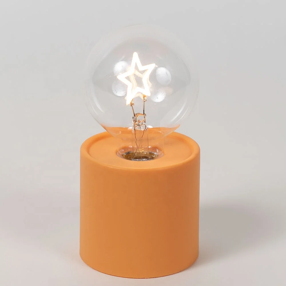 Battery operated Vintage Lamps Table Lamp Base E26 E27 Bulb Small Desk Christmas Decoration Night Lamp