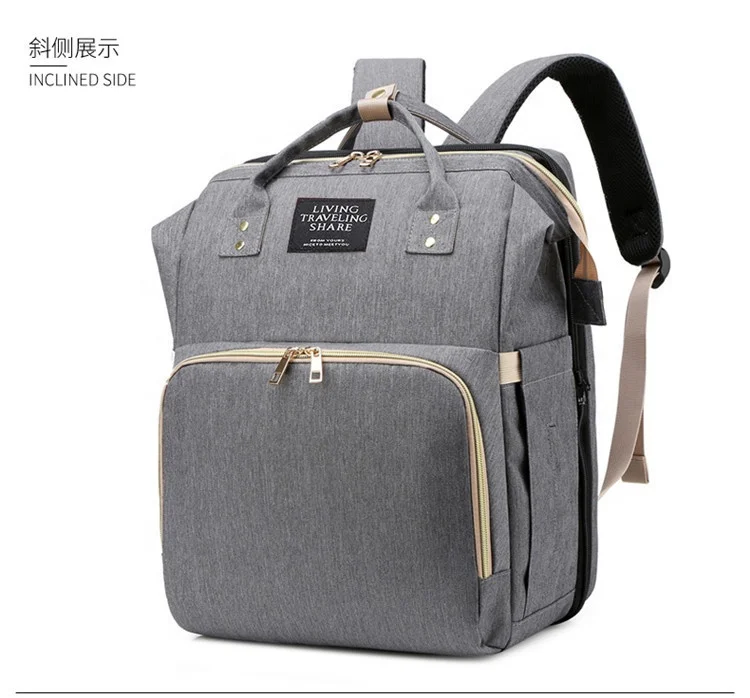FREE SAMPL Factory Wholesale Outdoor USB Mummy Baby Diaper Bag Backpack with Bassinet for Travel Custom Fashionable Organizer