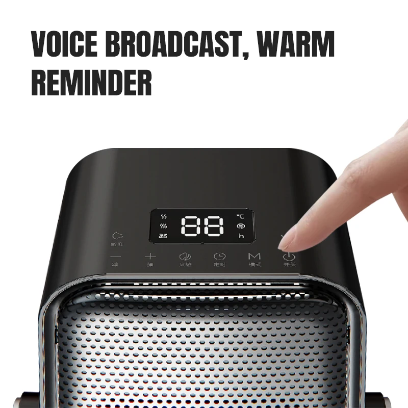 electric fireplace Convector Heater Flame Effect Portable PTC Tower Air Heater