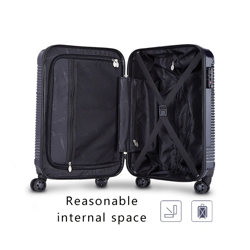 Luggage trolley bag front open fresh and simple 20/24/28 inch luxury travel luggage set luggage travel bags suitcase