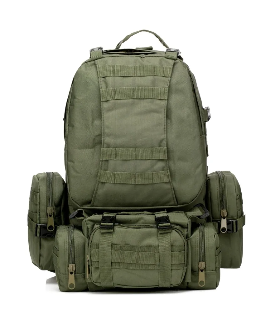 55l Waterproof Modular Combination Camo Outdoor Bag Large Travel Camping Hiking Mountaineering Climbing Backpack Bag