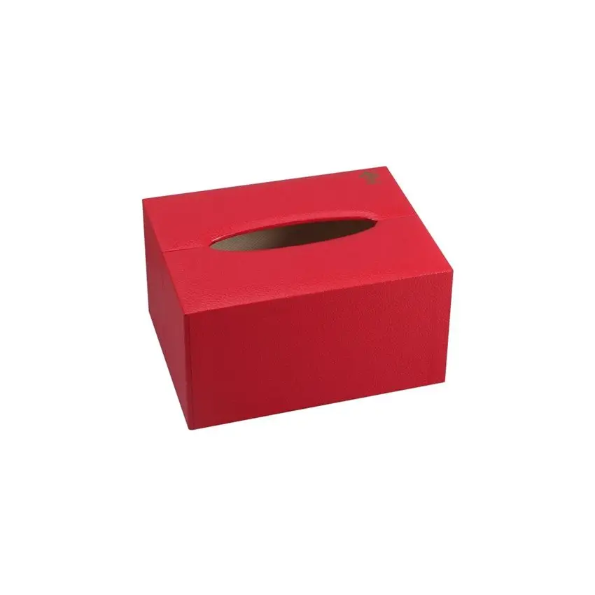2021 Hot Selling Paper Pumping Special Imitation Leather  Double Door Tissue Box for Office Table