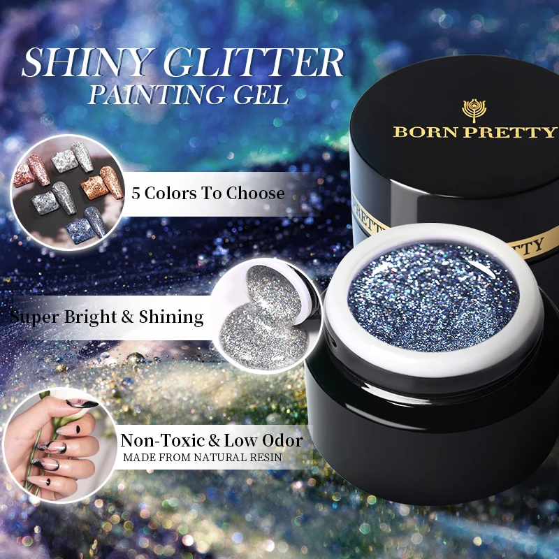  BORN PRETTY 5g Super Shining Glitter UV Gel Nail Art Soak Off