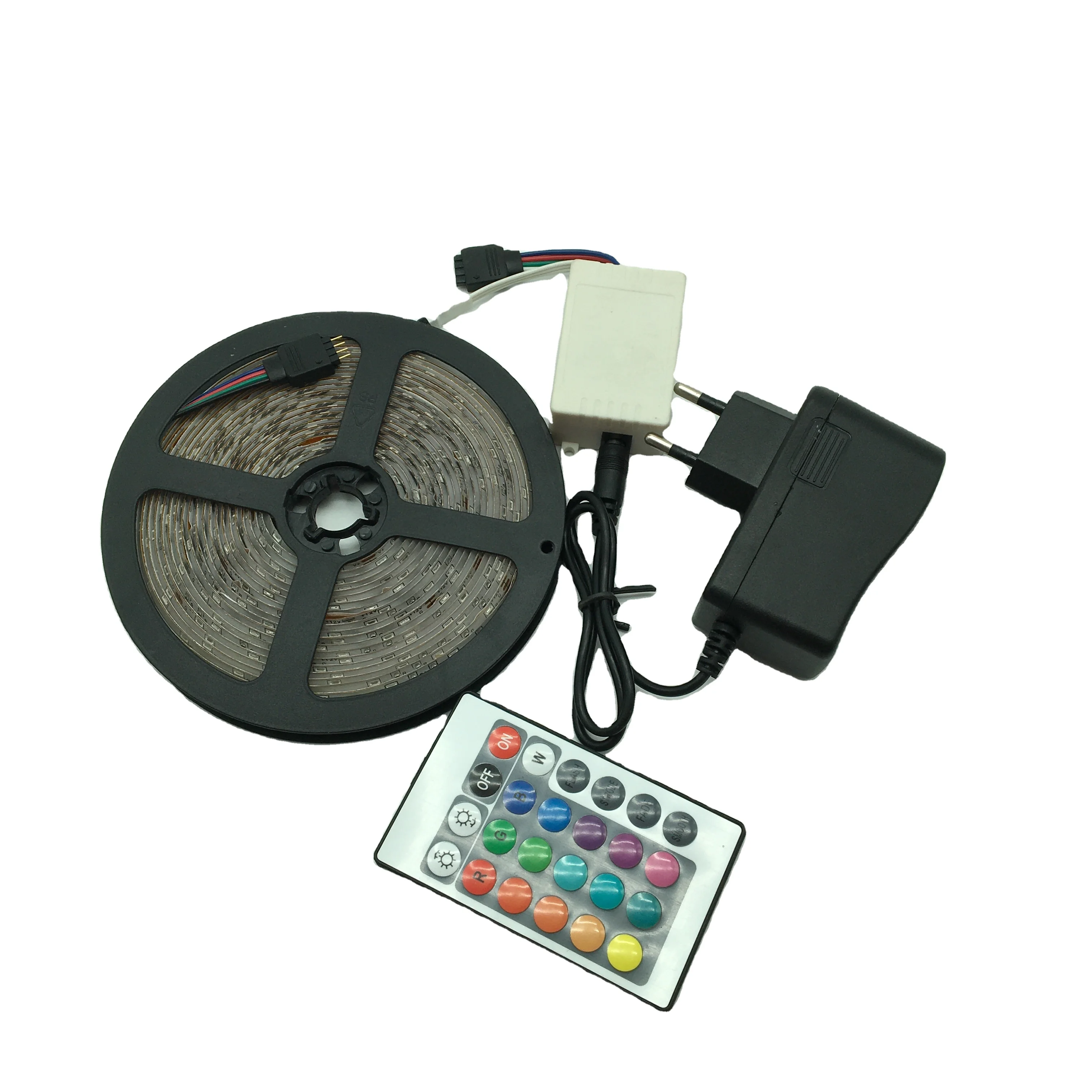 12V color box 2835 5050RGB family atmosphere lamp Led strip set with infrared controller led strip set RGB strip lamp