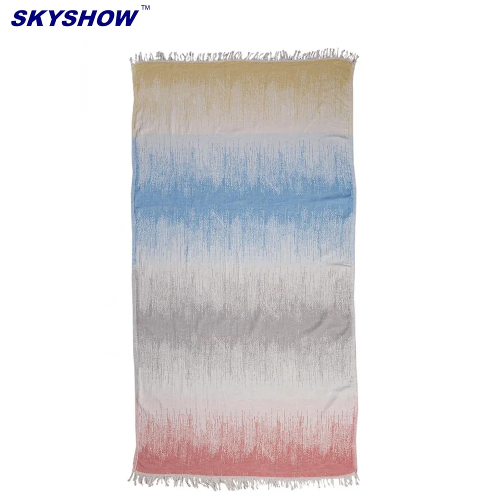 100% Турецкая хлопчатобумажная пляжная ткань, полотенце