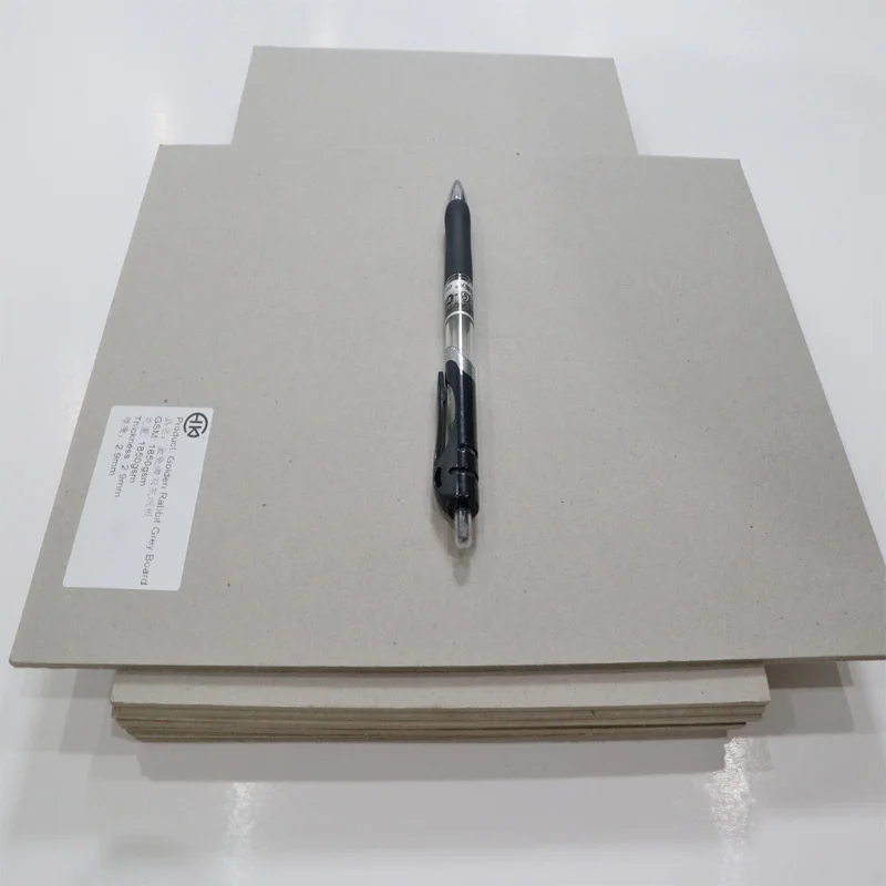 
2mm 230-500gsm gray paperboard book binding grey boards from China supplier 
