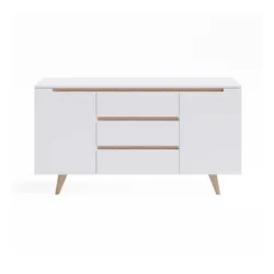 Белый Скандинавский современный деревянный буфетный шкаф с Дубовыми ножками