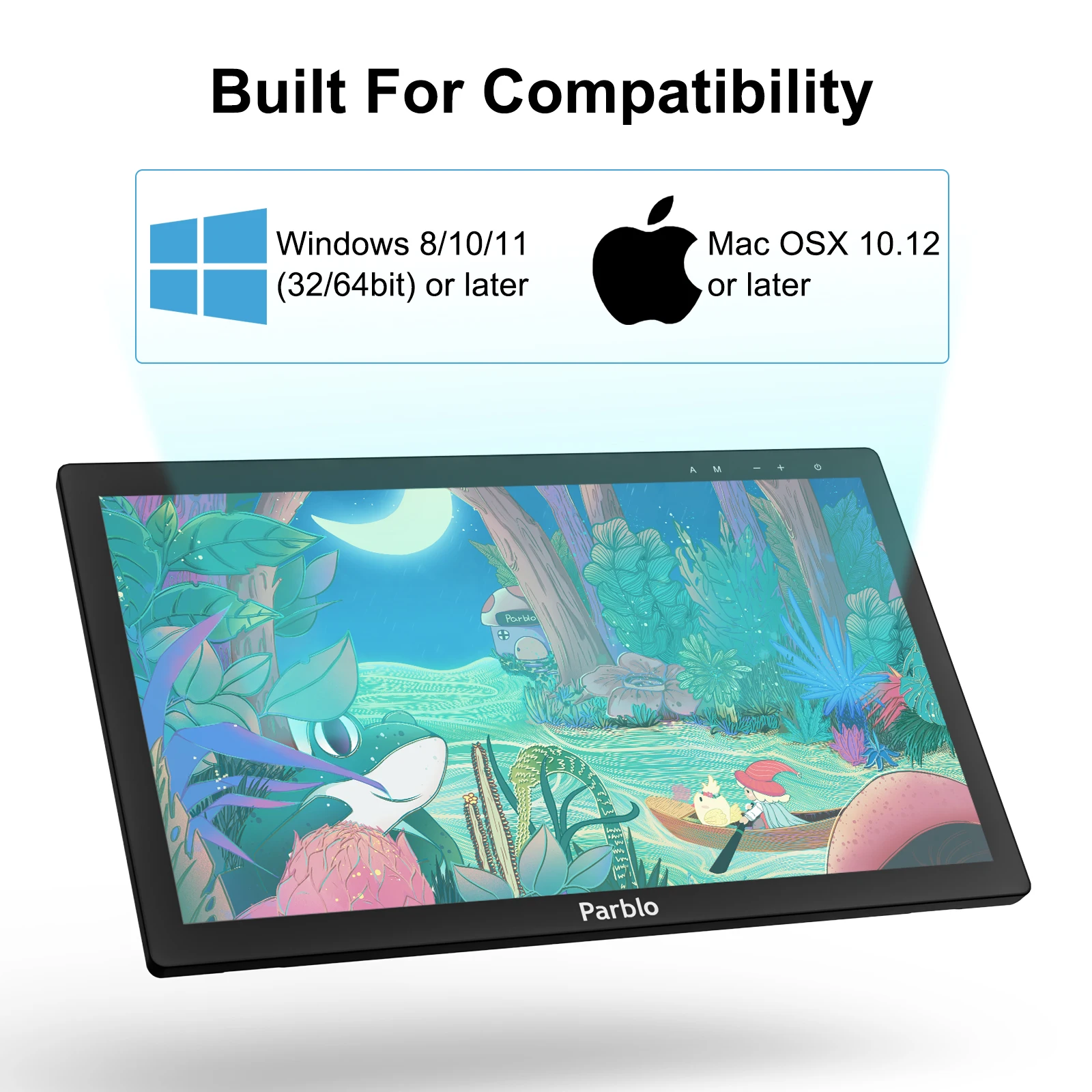 Parblo Coast22 Pro 21.5 inches IPS Drawing Monitor 130%sRGB Support 60 Degrees Tilt Function