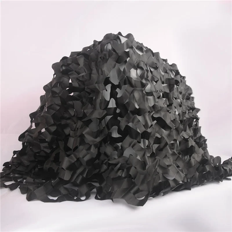 Black Camouflage Net Canvas Fabric Without Mesh 3M Wide Forest Hut Covered Netting Tourist Awning Pergolas for Outdoor