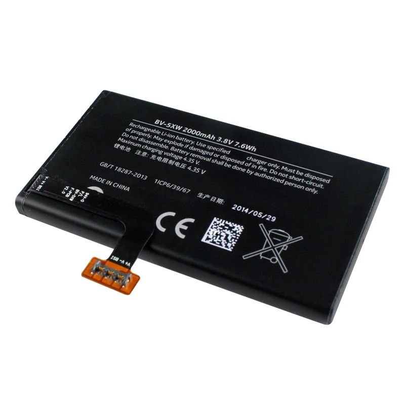 3.8v 2000mah BV-5XW Mobile phone rechargeable battery for nokia Lumia 1020 / 1320/ 1520