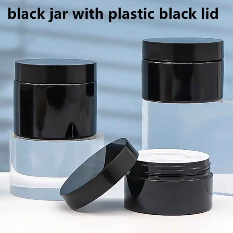 50ml 80g 100ml 120ml 2oz Clear amber Plastic Round  Pet Jar With Screw  aluminum/plastic Cap for Cosmetic food Container,Bottle