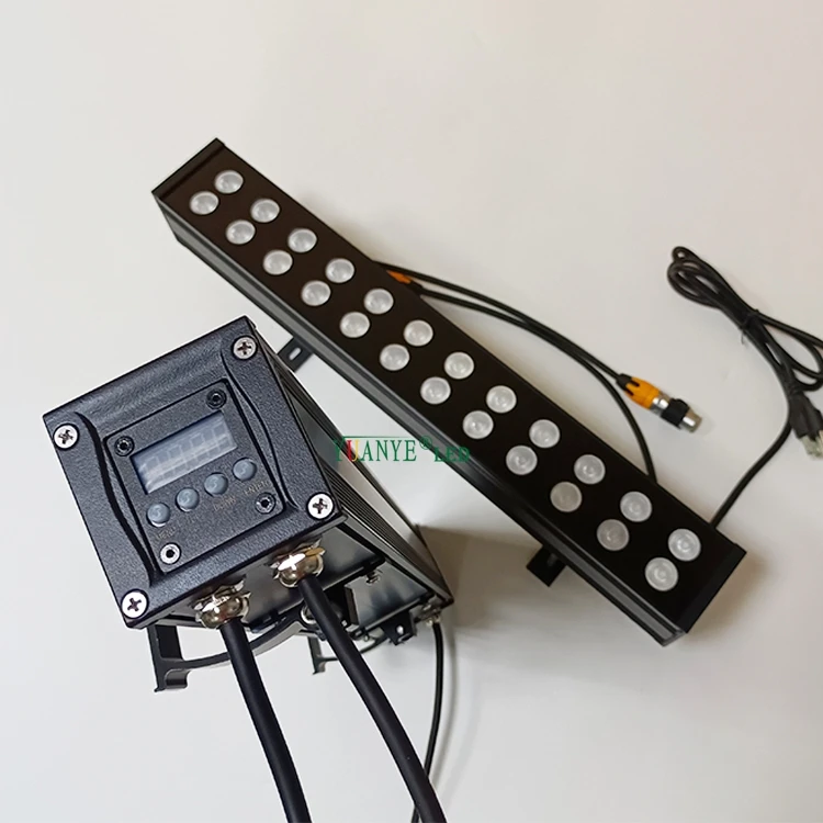 Permanent Street Lights Led Lighting Dmx512 With Digital Display And Buttons Facade Wall Washer Blue