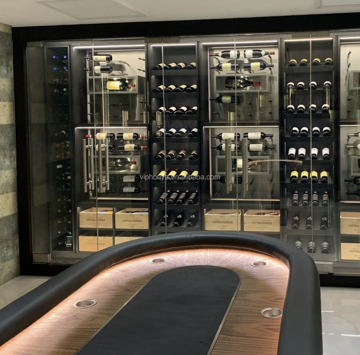 93 bottles wood frame home thermostatic wine cabinet cooler Thermoelectric wine cellar refrigerator Wine cabinet refrigerator