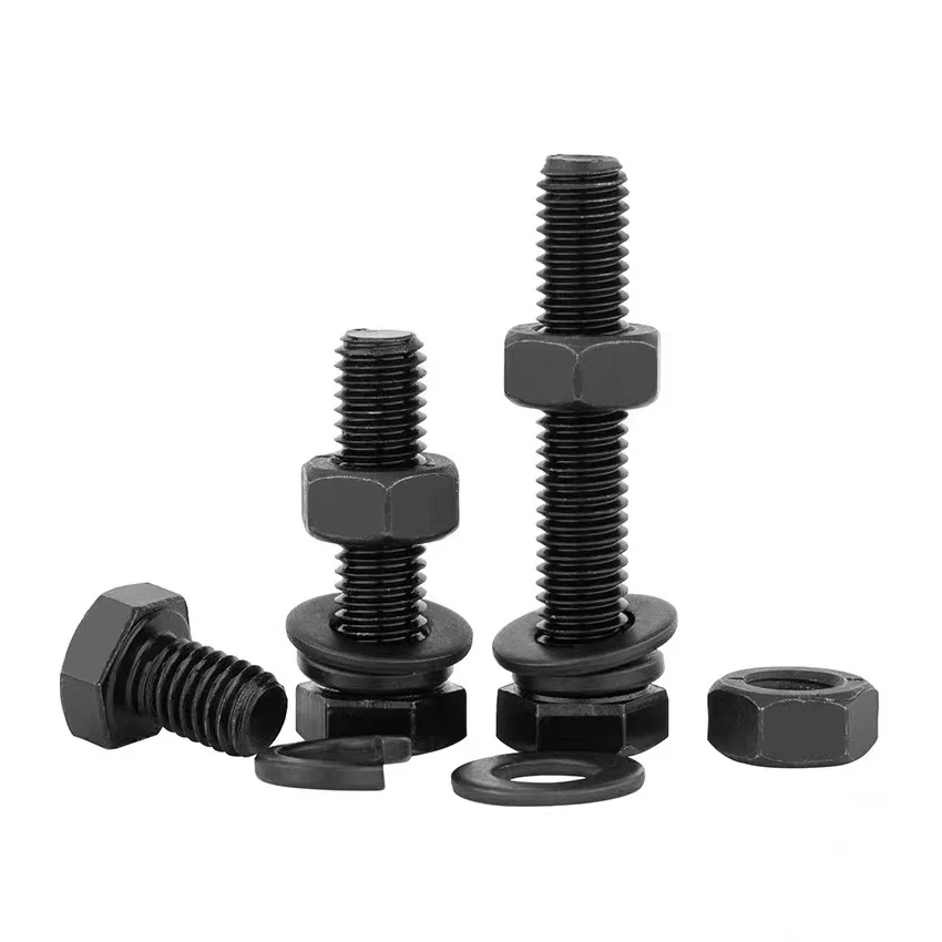 Hex Bolts and Nuts Factory ASME ANSI B18.2.1 Hex Bolts matching nut washer