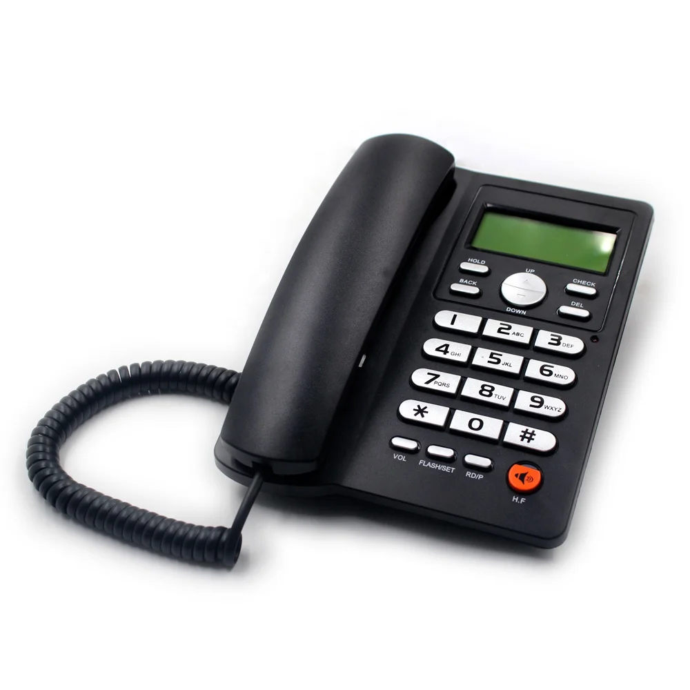 Shenzhen High Quality Business Fixed Caller ID Telephone and Dual Port Extension Corded Telephone With LCD Screen Factory