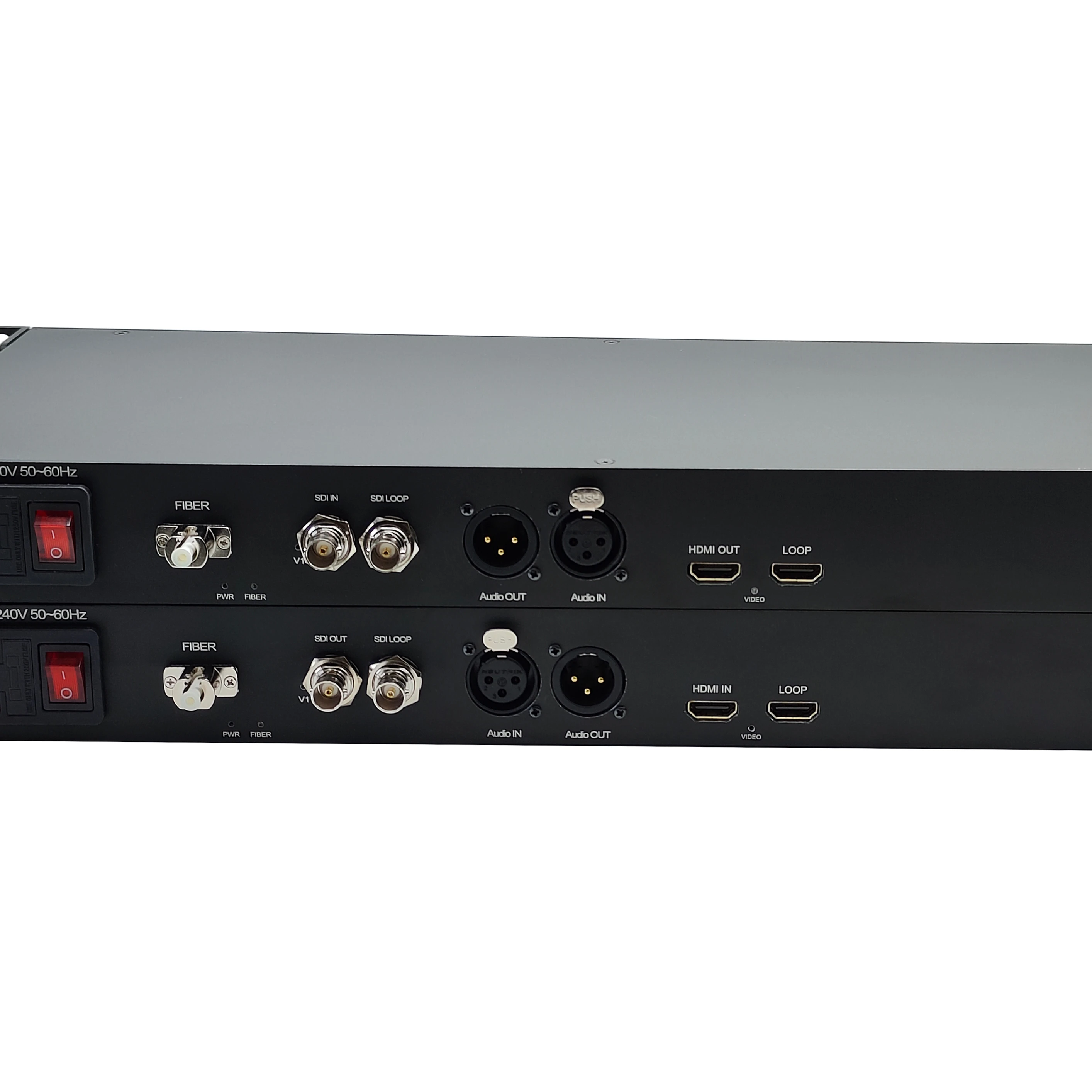 12G SDI Fiber Converter with Gigabit Ethernet and 4K HD-MI video over fiber extender including transmitter receiver