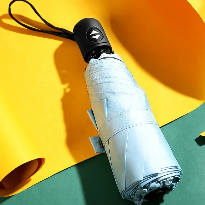 
High Quality Windproof Compact Sun Protect Mini 5 Fold Automatic Umbrella 