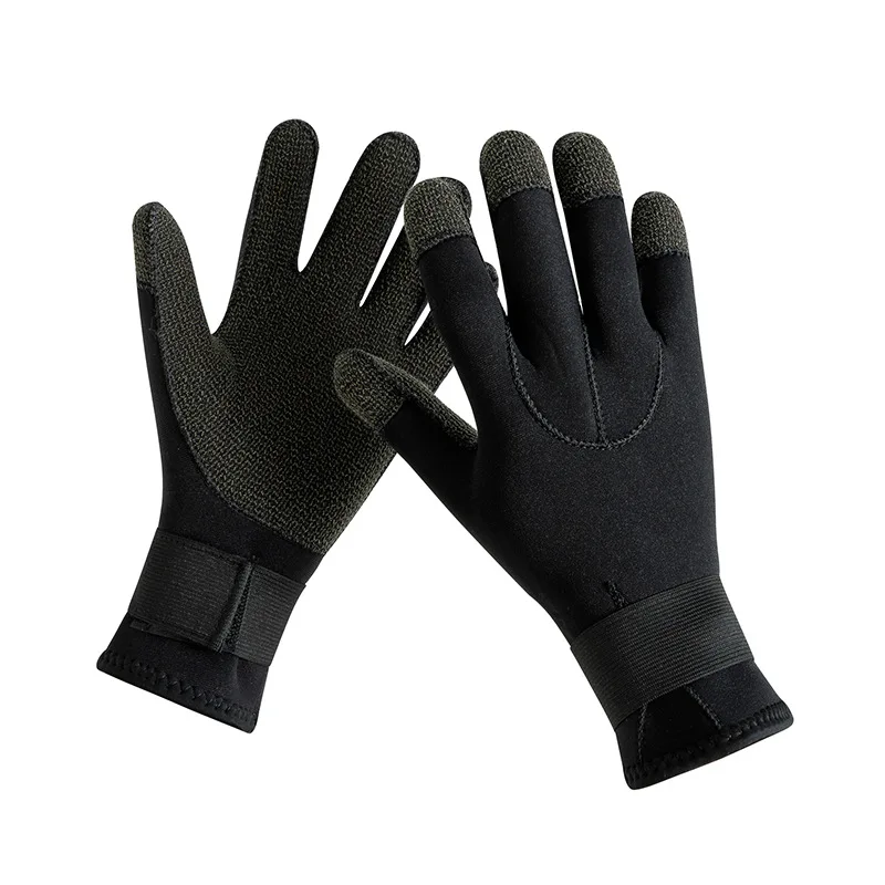 Available 3/5MM diving gloves Winter swimming catch fish non-slip anti-scratch wear resistant warm and cold snorkeling gloves