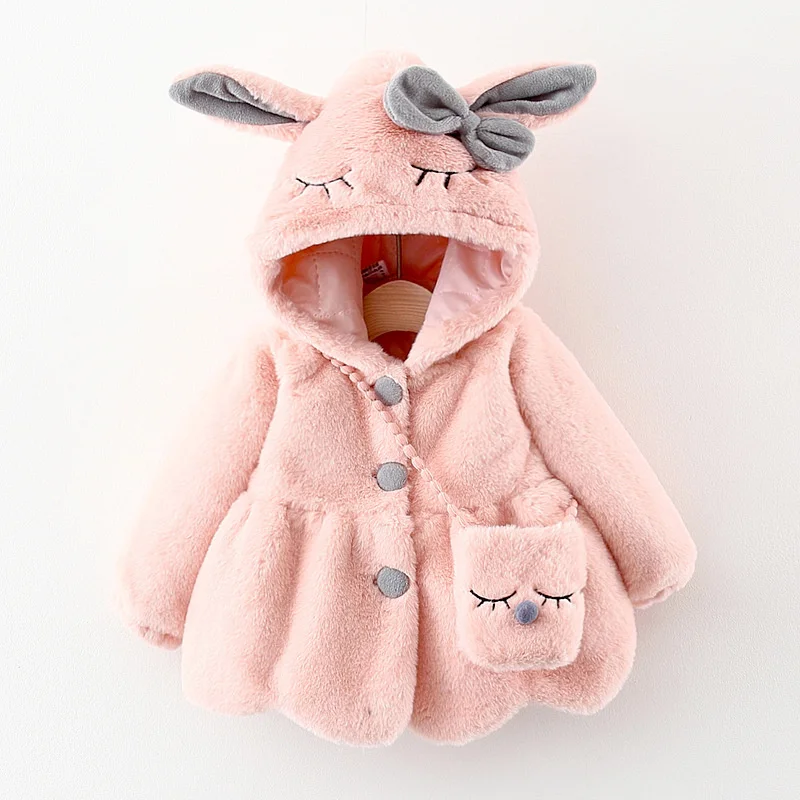 Hot sale boutique children clothes winter warm coat small kids girls woolen cotton coat 6-48 months little baby girls clothing