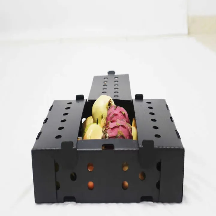 Оптовая продажа многоразовые штабелируемые полипропиленовые полые гофрированные пластиковые Полиэтиленовые упаковочные коробки для хранения фруктов и овощей