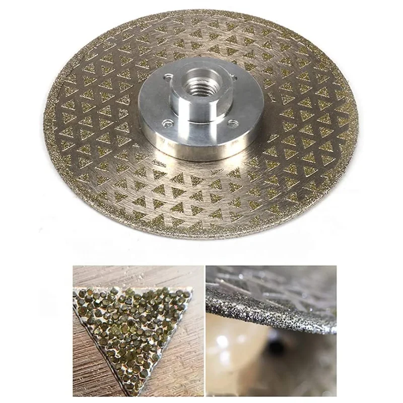 Midstar 4inch Gypsophila Double-sided Electroplated Diamond Coated Cutting Disc Saw Blade Stone Grinding Wheel