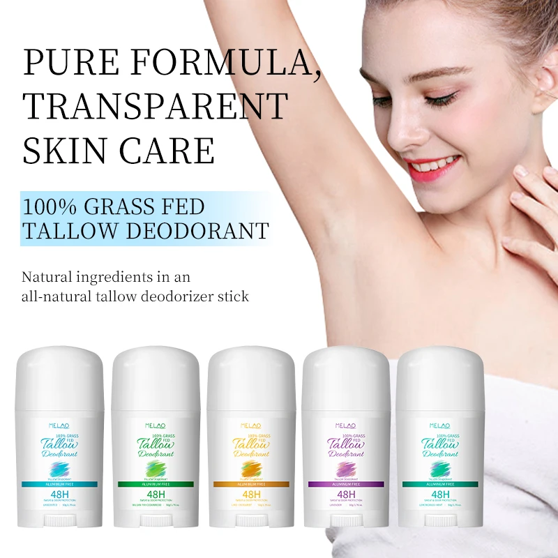 Custom Women Deodorant Long Lasting Underarm Whitening Armpit Deodorant Tallow Roll On Deodorant