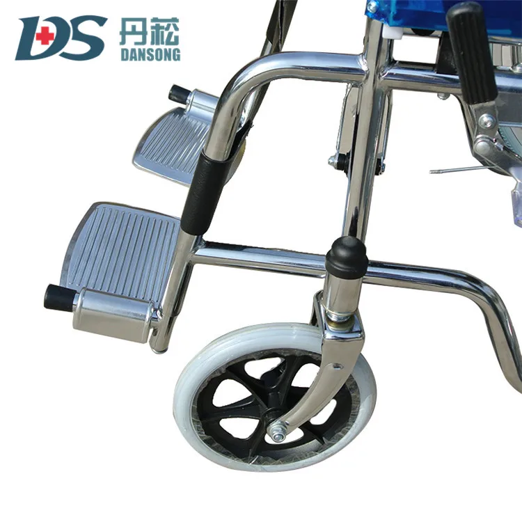 Folding Detachable Stable Hand Manual Operation Hand Brake Commode Wheelchair for Patients