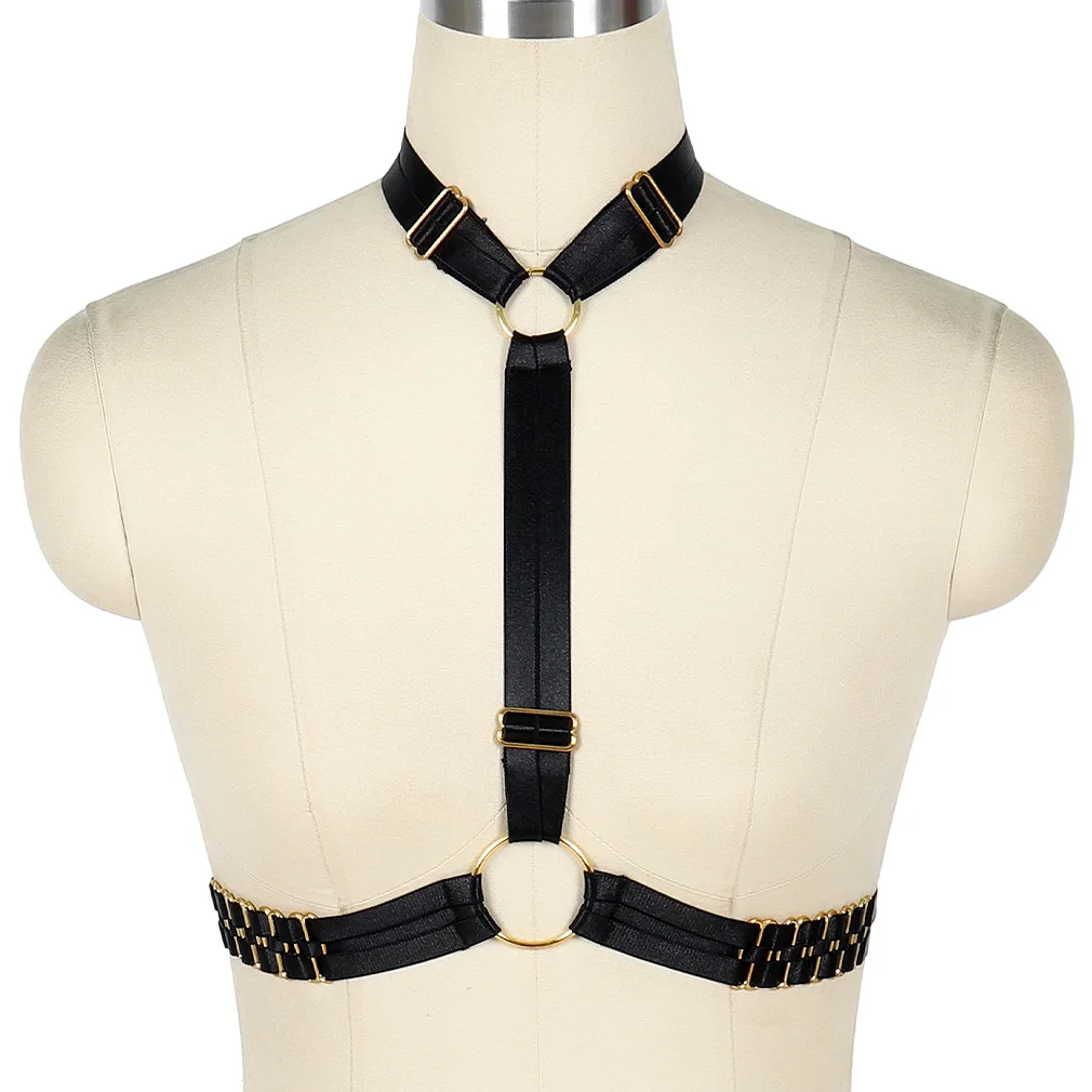 Gothic Garter Sword Belt Suspenders Sexy Ladies Women Body Harness Bra Fetish Chest Bondage Lingerie Erotic Cage Bra