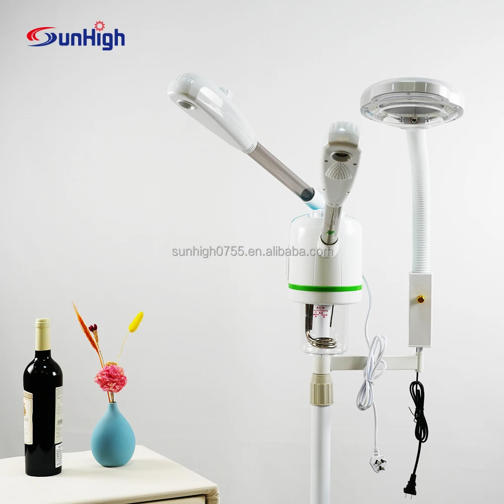 Sunhigh 2023 HOT selling face steamer with lamp hot and cold Spray Skin Moisturizing Vaporizer Facial Steamer Beauty home use