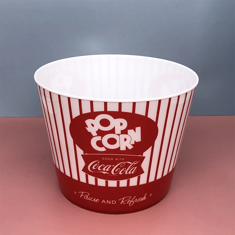  Wholesale Colorful 3D Lenticular Printing Emoticons Popcorn Buckets Custom Plastic Bucket For