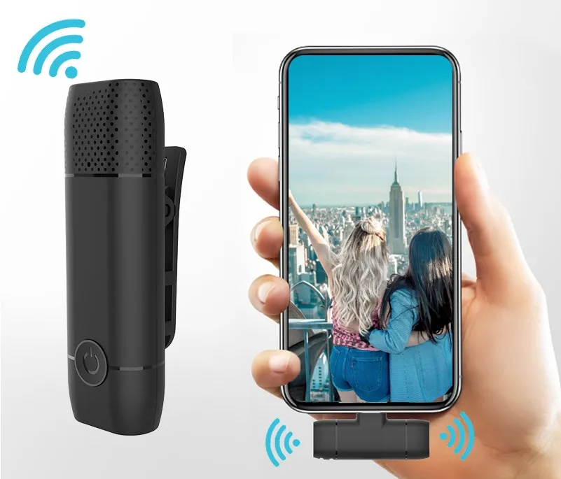 Wireless Portable Mini Microphone Live Radio Microphone For IOS or Type-c USB-C Small Mic Home Studio Lavalier Microphone phone