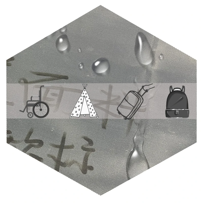 Ткань Оксфорд с ПВХ-покрытием, тяжелая окрашивание, 600D Водонепроницаемая териленовая ткань Оксфорд