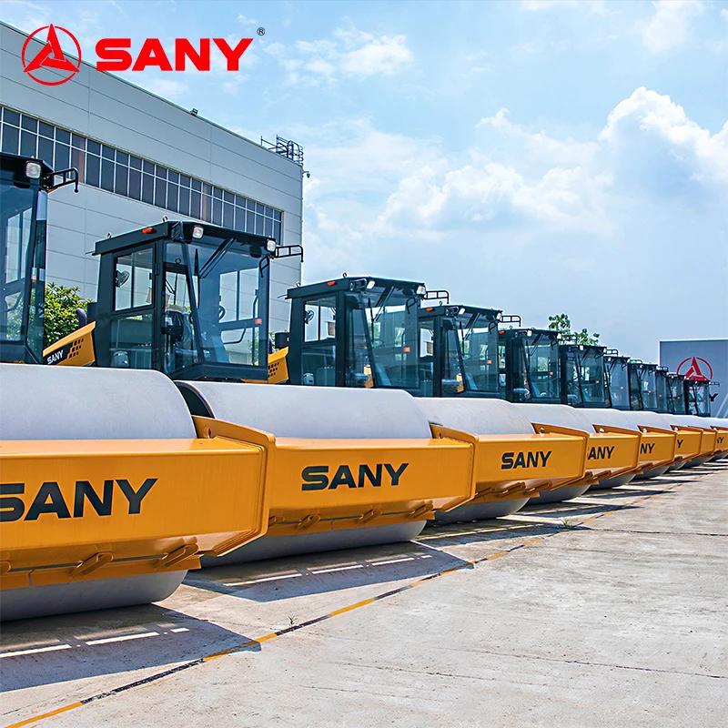 SSR120C-10 SANY 12-тонный одинарный Вибрационный каток для дорожного покрытия жилых помещений