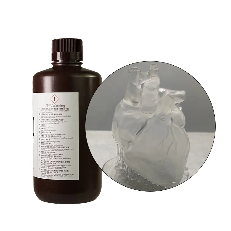 F39T 1kg Transparent Flexible Resin 3D Printing Resin For DLP LCD 405nm UV 3D Printer Resin