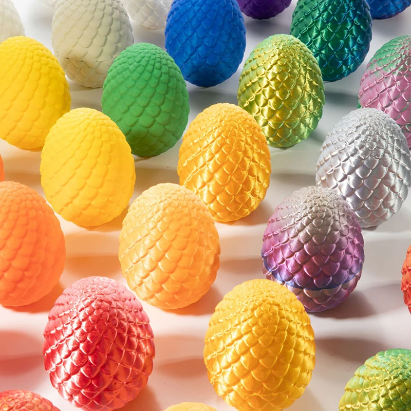 New Arrival 3D Printed Crystal Dragon with Egg Dinosaur Fidget Toy Gifts Easter Eggs Basket Stuffers Dragon Egg Collection