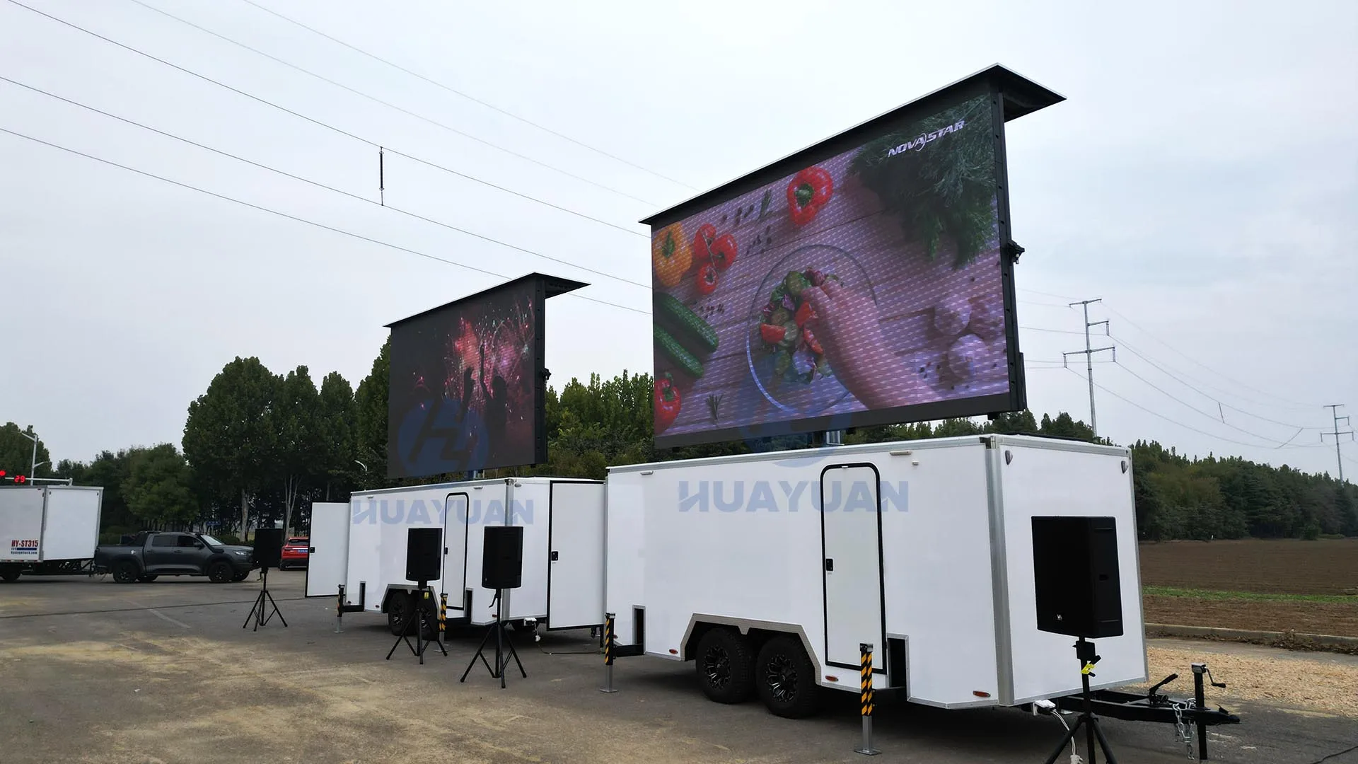 Mobile LED Billboard Trailer with Audio and Video Equipment for Exhibitions------HY-LT22