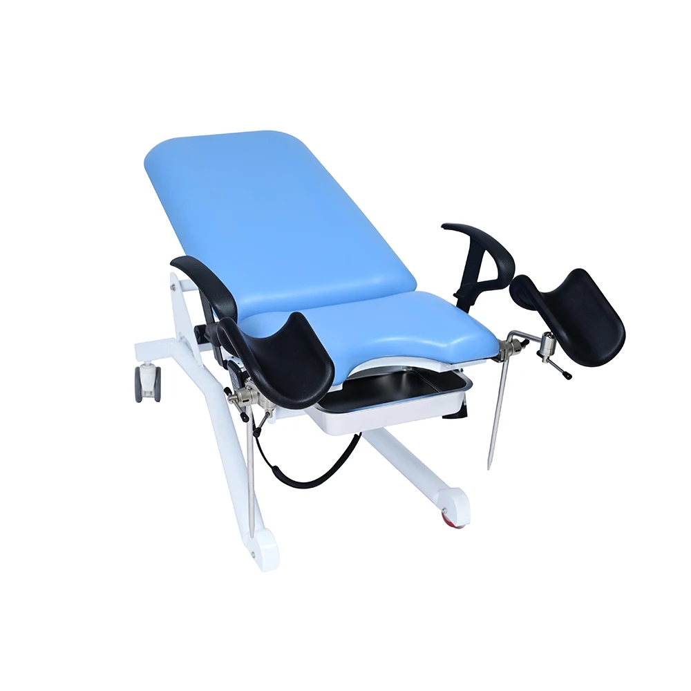 Ginee Medical Clinic Portable Obstetric Delivery Bed Gynecology Examination Chair Blue examination chair for hospital