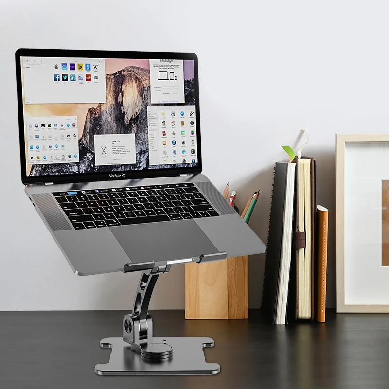 360 Degree Rotation Home Use Outdoor Use Portable Aluminum Alloy Angle Rotatable PC Laptop Holder