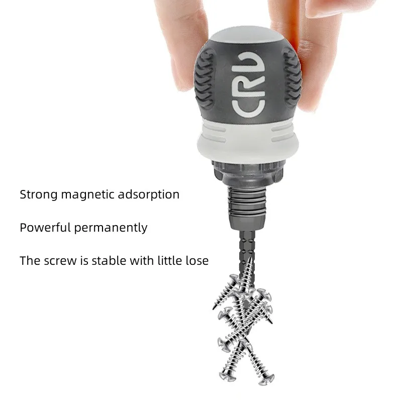 Retractable Dual-purpose Ratchet Screwdriver Cross Head Slotted Screwdriver Set