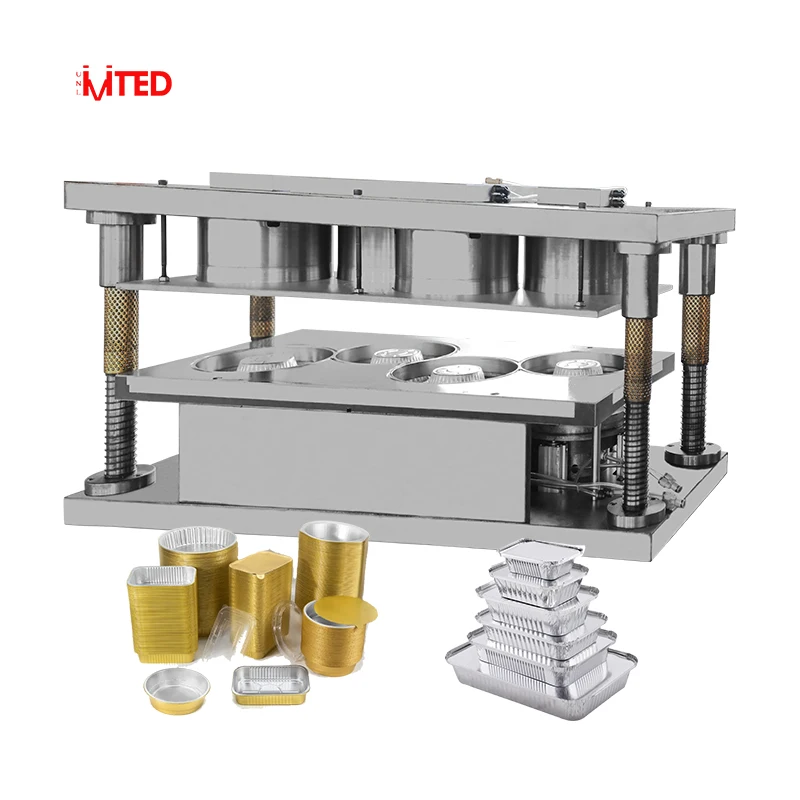 RZLH-MJ high-precision-shaping cake molds catering aluminum tray with plastic lid hole punch press mold