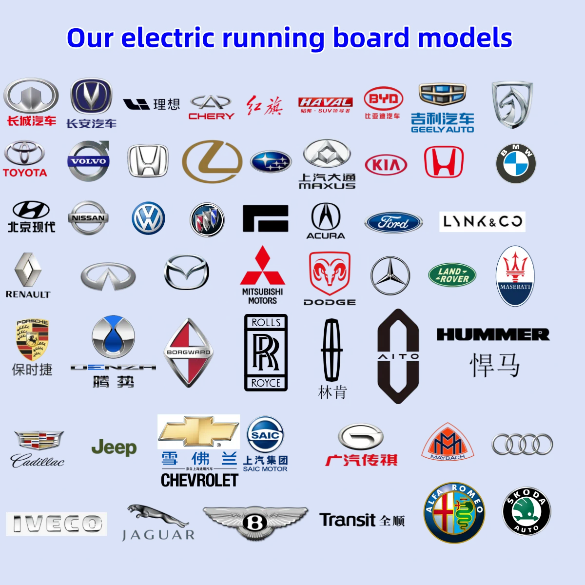 Pickup Auto Parts waterproof motor electric Running Board thresholds step Power Wagon Accessories for SUV Acura RDX 2019