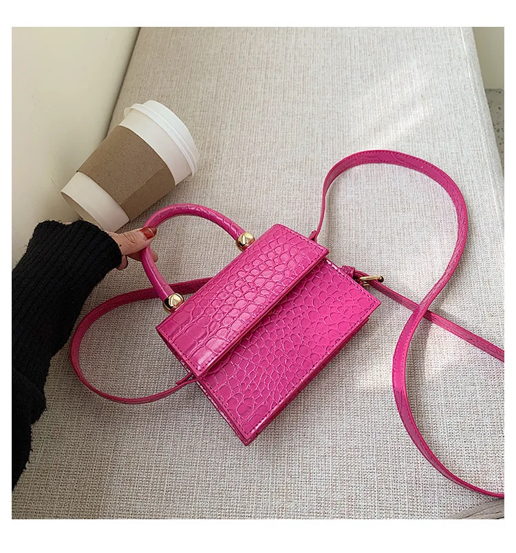 Крокодиловая сумка-тоут дизайнерские мини-сумки через плечо для женщин кожаная сумочка на