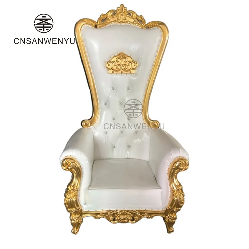 Plaza Banquet Event king and Queen High Back Chair Solid Wood Wedding Sofa