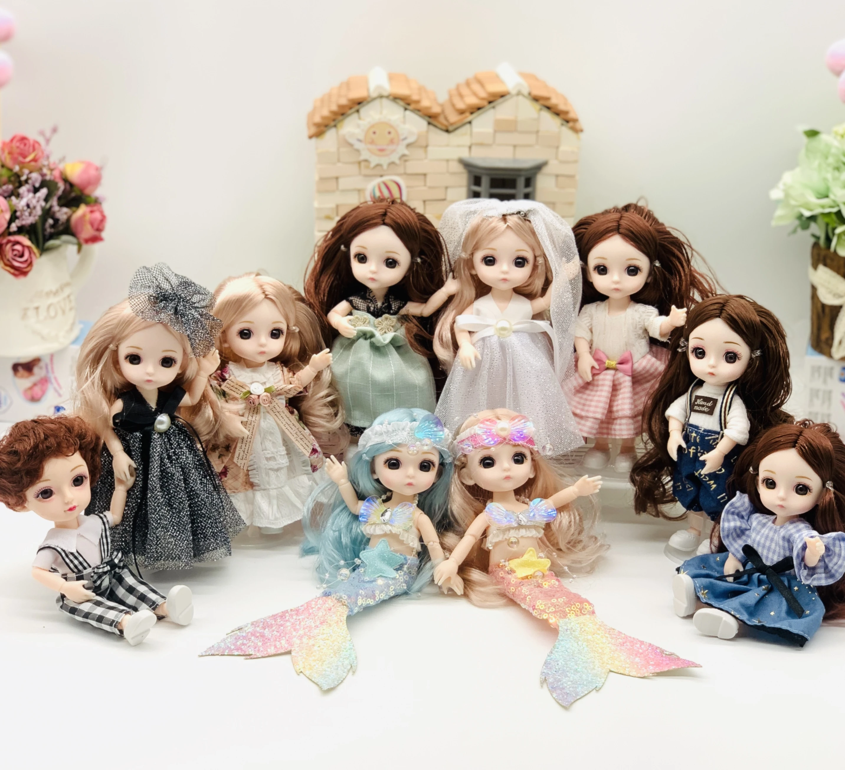 Six-inch cute doll with 13 joints, little girl toy, cute gift GC00054