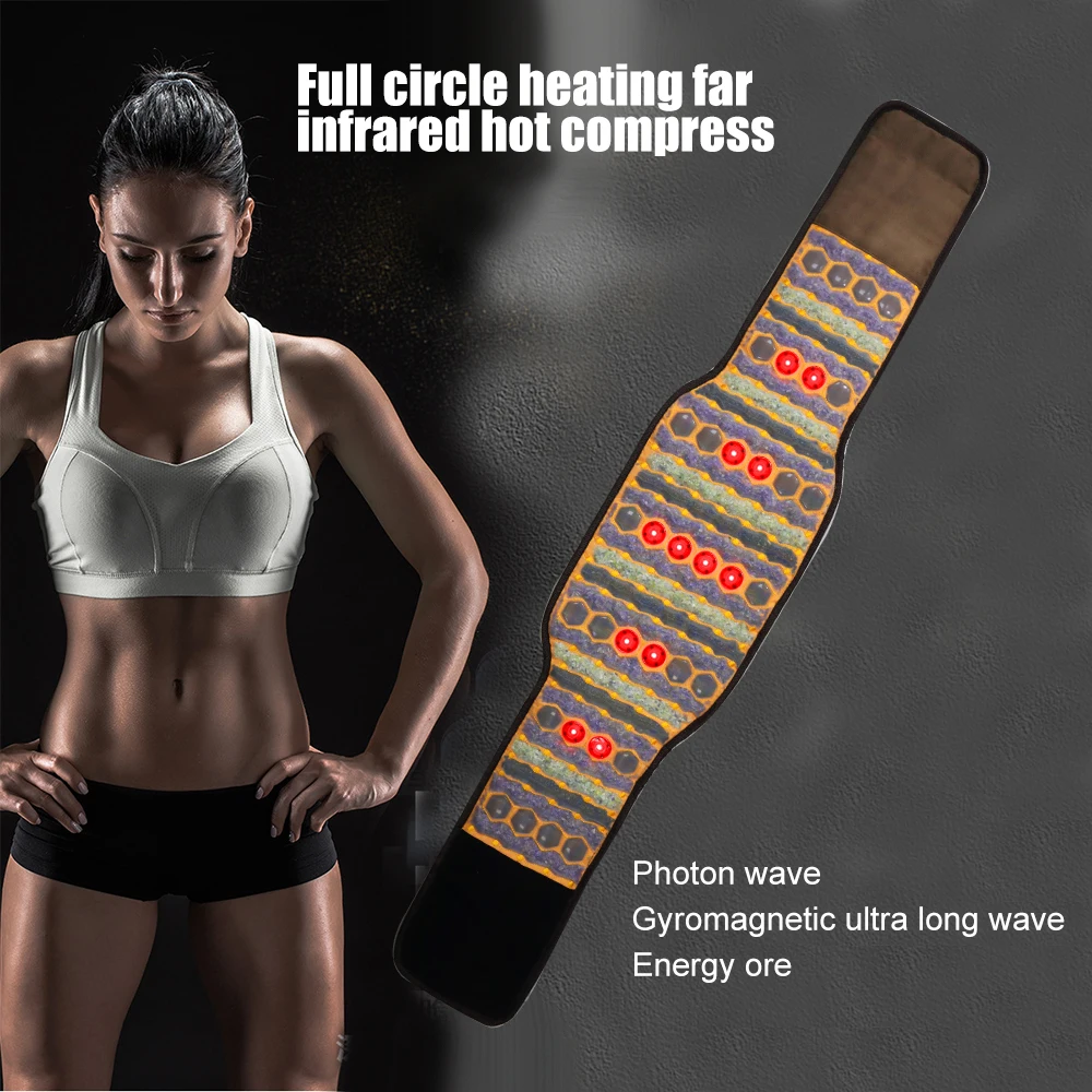 Crystal Thermal Gemstones Stone Belt With Heating Therapy Jade Heated Back Waist For Relieving Waist And Abdominal