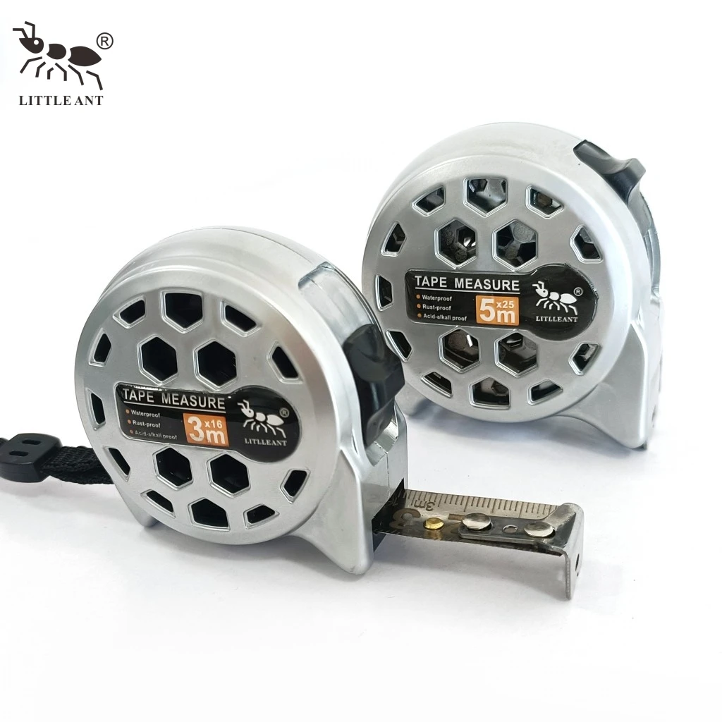 LITTLE ANT Retractable Laser Engraving Hollow Steel Tape Measure Ft Metric Inch Self-Locking Wear-Resistant Waterproof