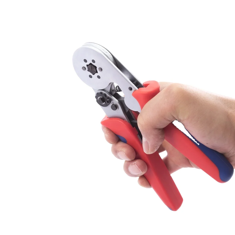 LXC8 6-6 Hexagon crimping cable ferrules crimping plier for Twin end sleeves 2*0.25-2*4.0mm2/2*20-2*11 AWG