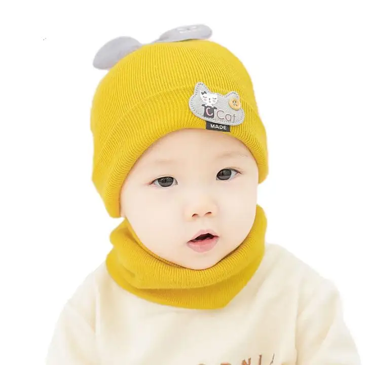 
joker baby hat and scarf boy girl knit warm baby hat set for winter 
