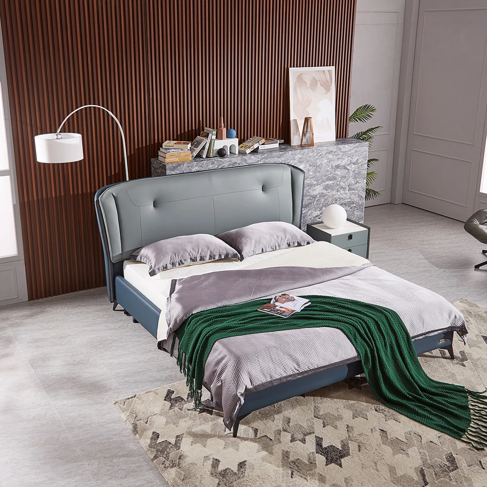 Factory Direct Supply Wholesale Modern Bedroom Furniture 1.8m Customizable European Style King Size Bed
