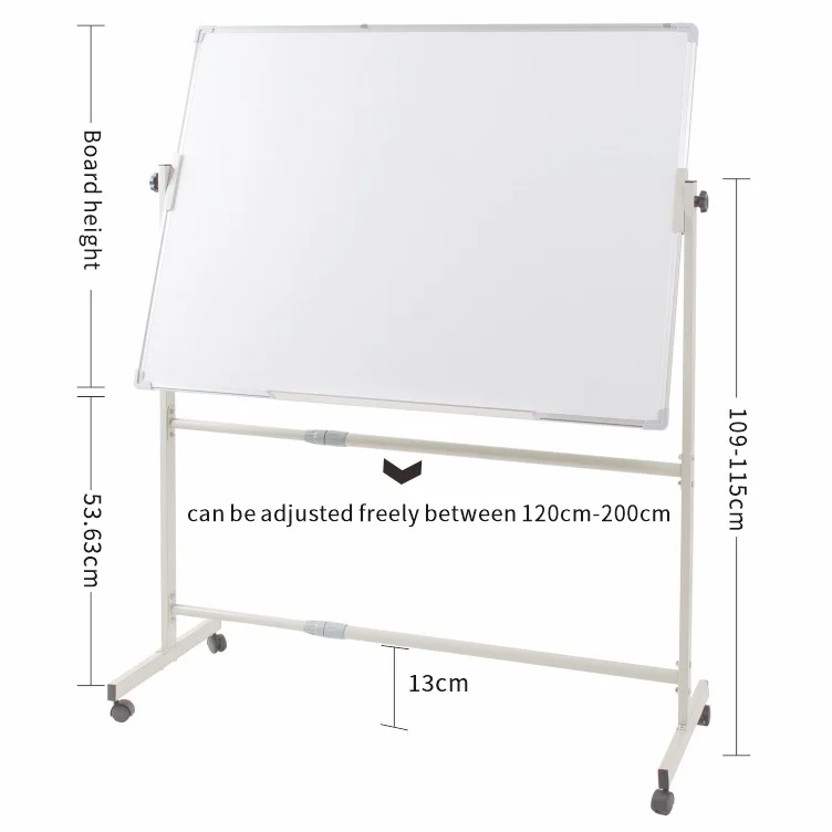 Roll up Dry Erase Lockable Universal Wheels Mobile Magnetic Whiteboard With Stand For School Office Meetings